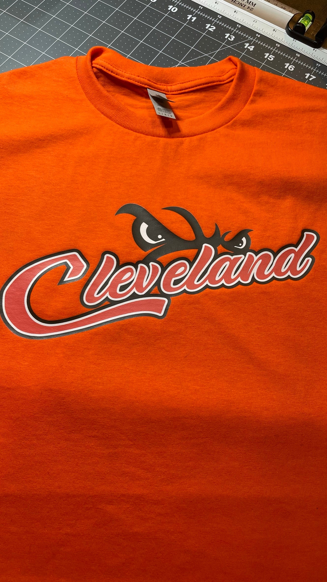 Cleveland Script Tee in Browns Colorway