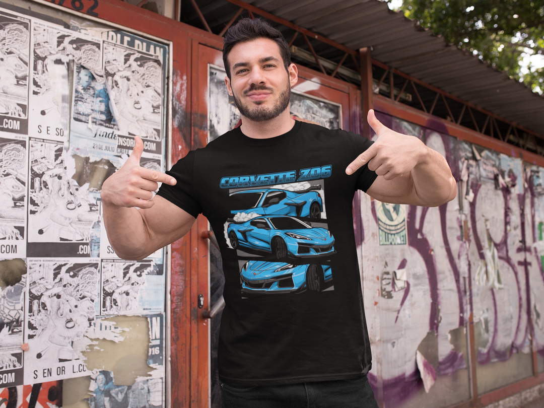 C8 Corvette Z06 Tee Blue – Seven13 Apparel